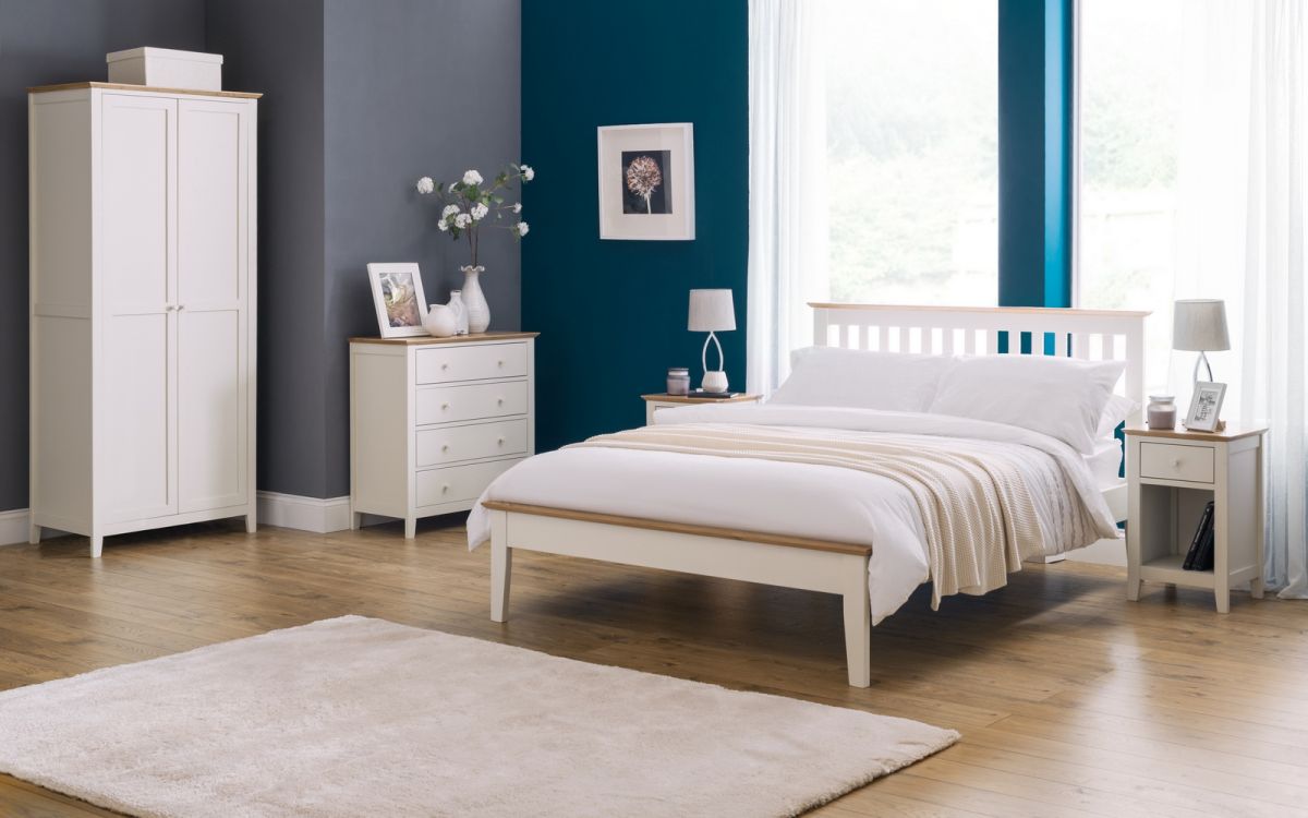 Salerno Shaker 4 Drawer Chest - Ivory/Oak