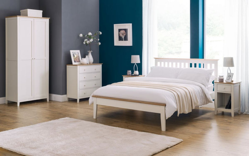 Salerno Shaker 4 Drawer Chest - Ivory/Oak