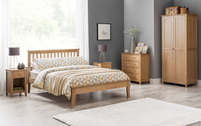 Salerno Shaker Bed - Oak