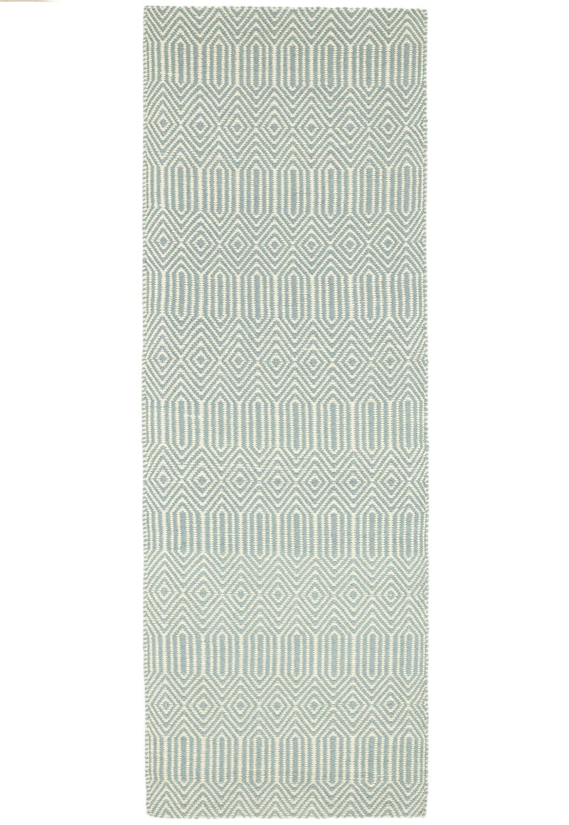 Sloan Rug - Duck Egg Ethnic Flatweave