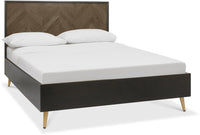 Sienna Panel Bedsteads - Fumed Oak and Peppercorn