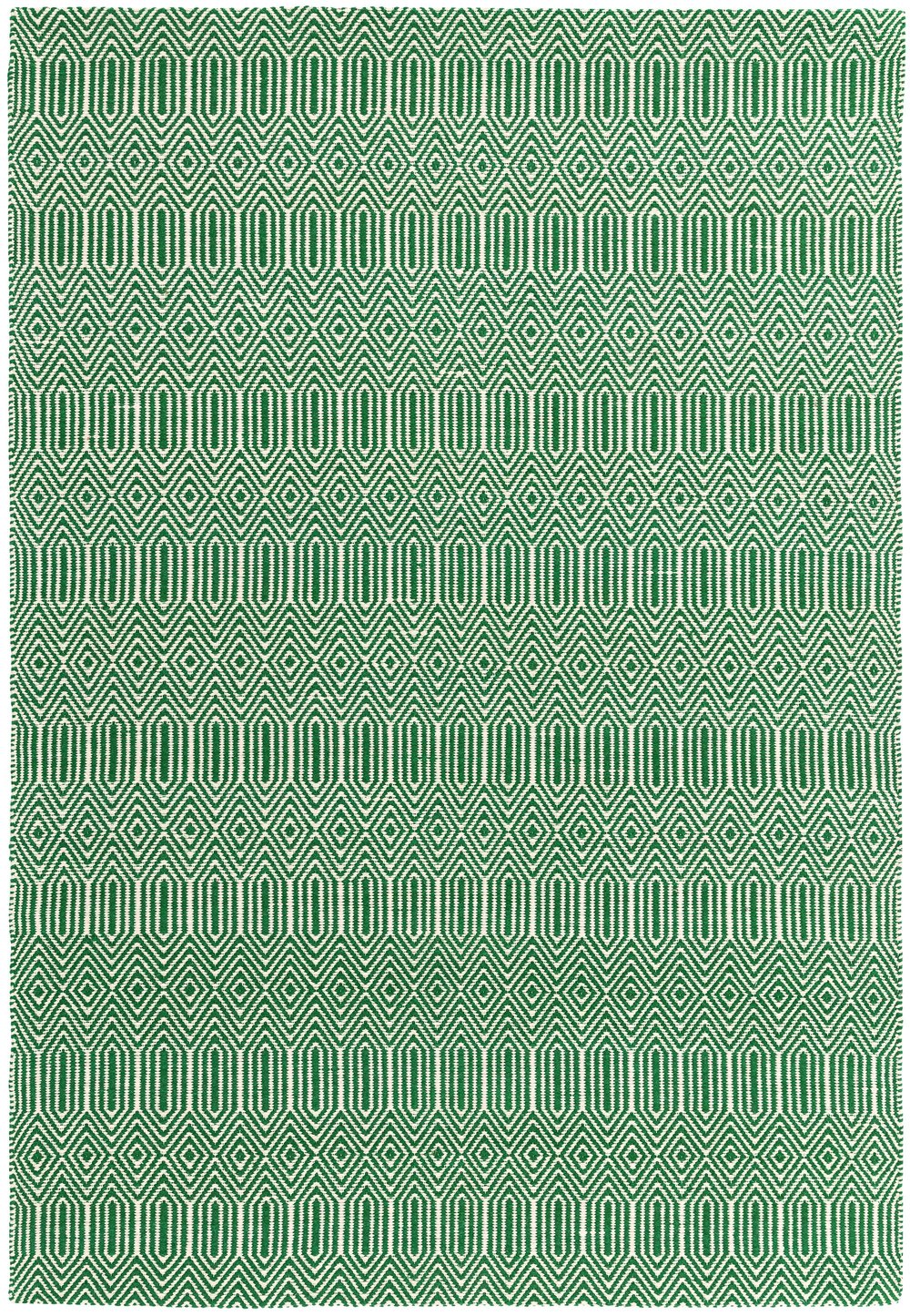 Sloan Rug - Green Ethnic Flatweave