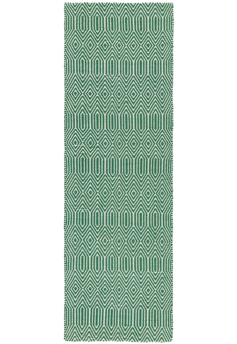 Sloan Rug - Green Ethnic Flatweave