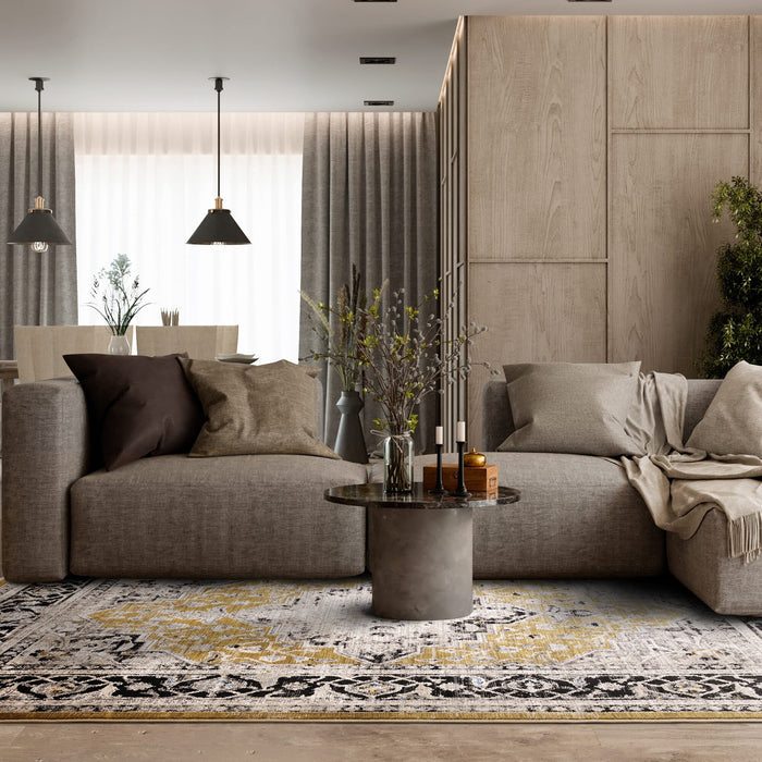 Sovereign Rug - Gold Medallion