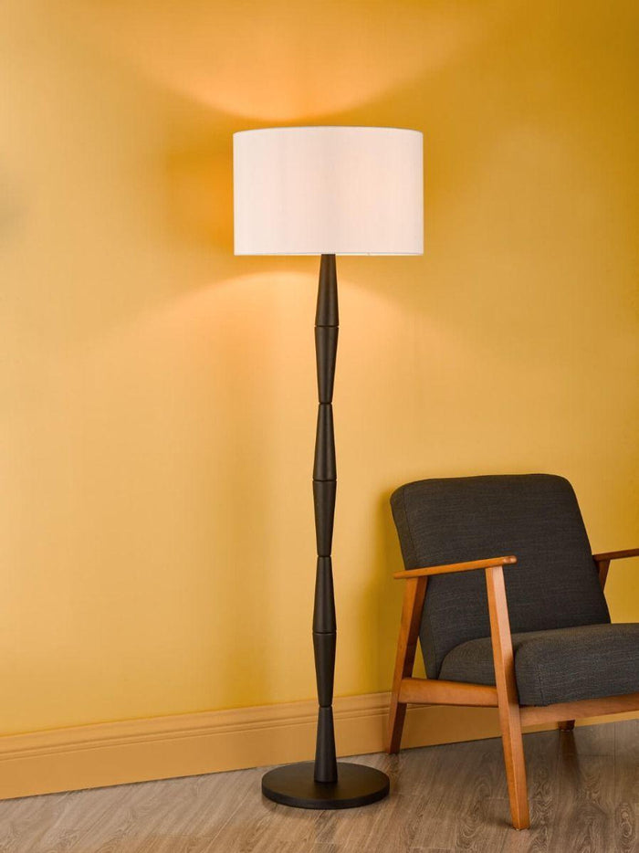 Sierra Floor Lamp Black With Shade