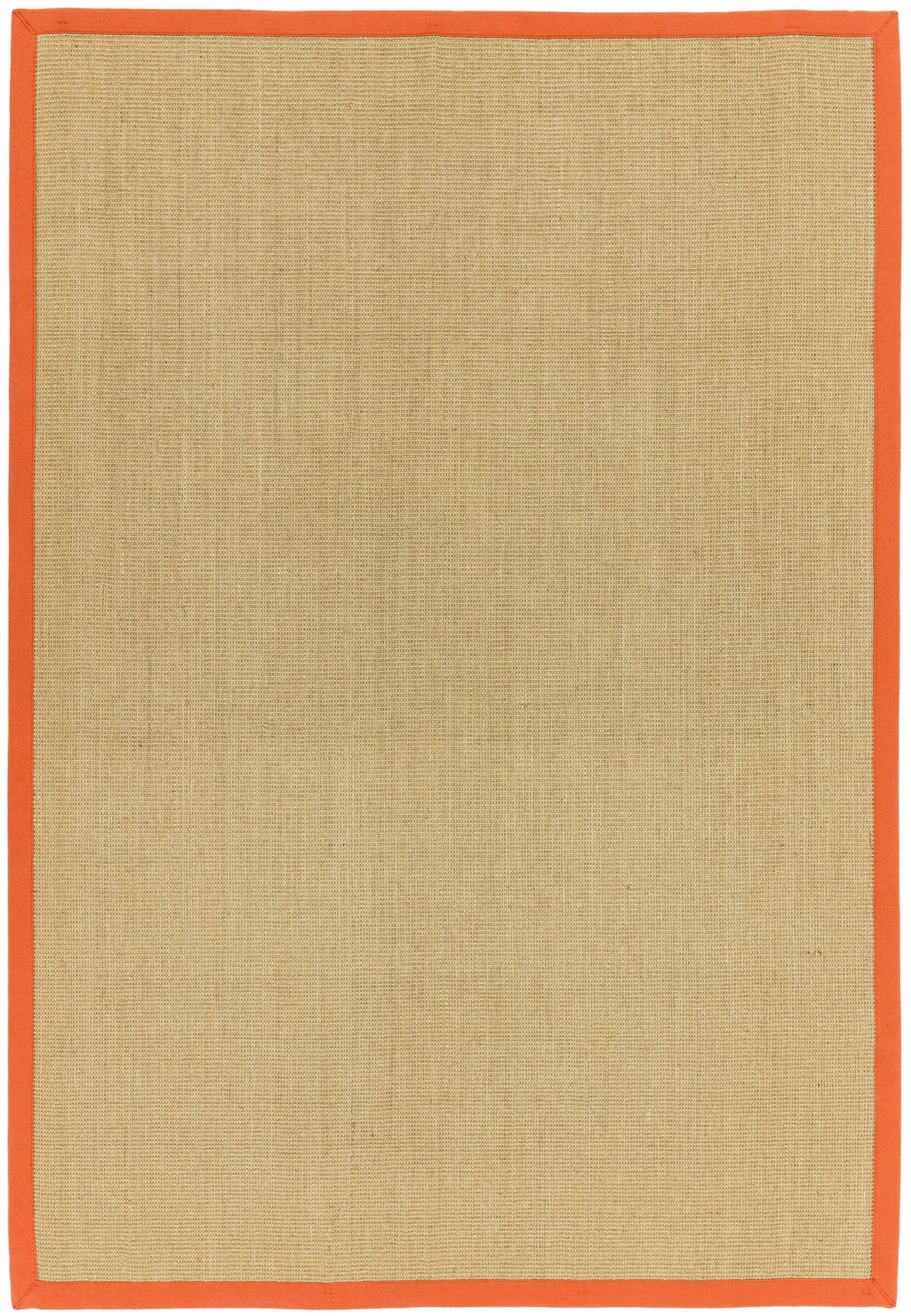 Sisal Rug - Linen/Orange Border