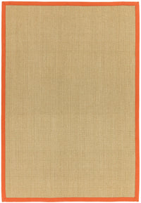 Sisal Rug - Linen/Orange Border