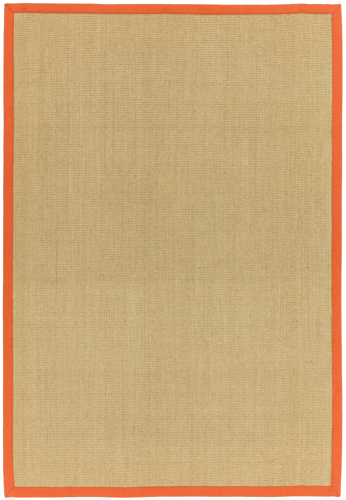 Sisal Rug - Linen/Orange Border