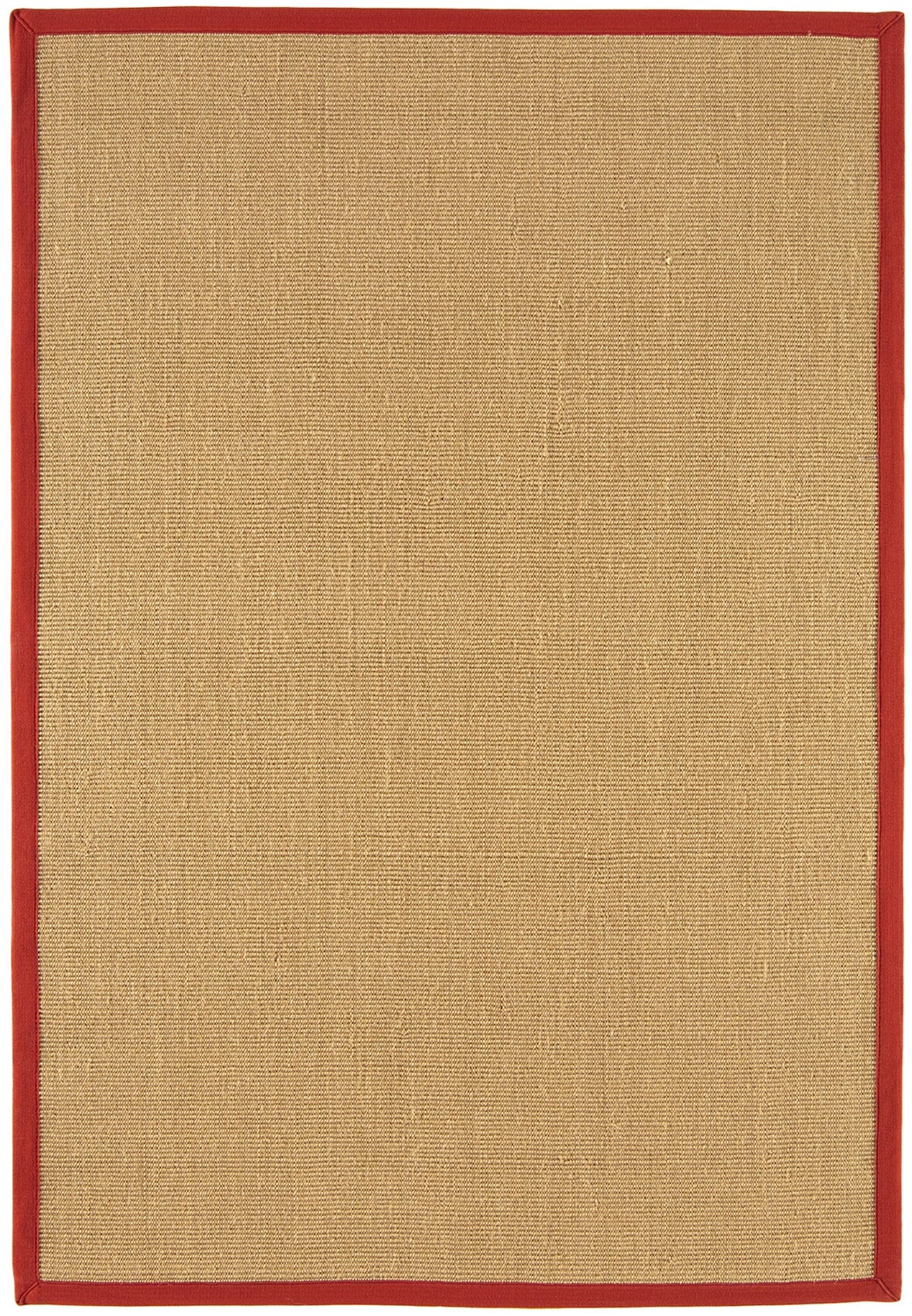 Sisal Rug - Linen/Red Border