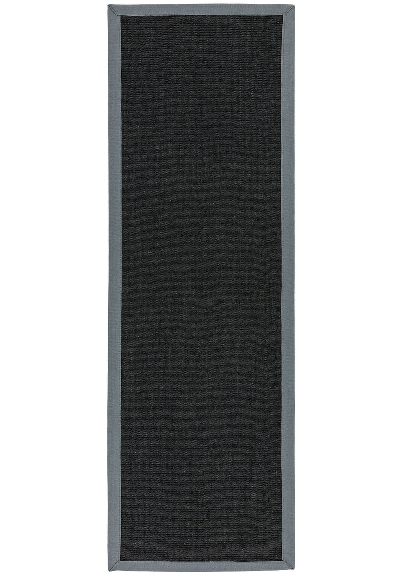 Sisal Rug - Black/Grey Border