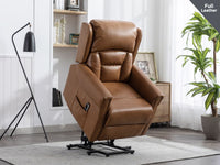 Sandringham Dual Motor Lift and Tilt Chair - Camel Leather