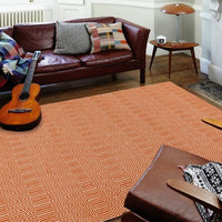 Sloan Rug - Orange Ethnic Flatweave