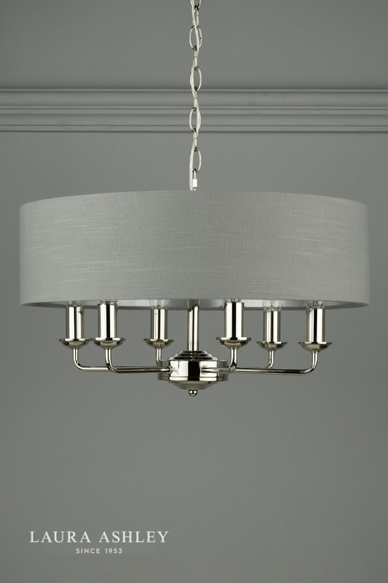Laura Ashley - Sorrento Lighting Collection - Nickel and Charcoal