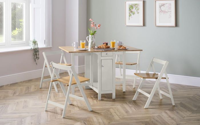 Savoy Dining Set - White/Natural