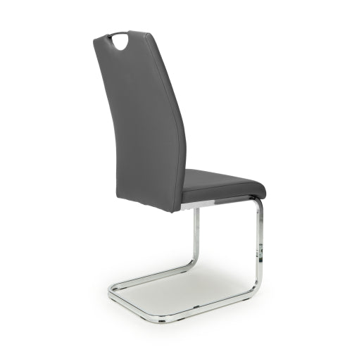 Toledo Dining Chair (set of 4) - Grey Leather Effect