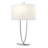 Utara Table Lamp Polished Chrome With Shade