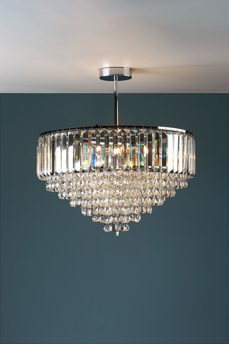 Laura Ashley Vienna Lighting Collection - Polished Chrome Crystal