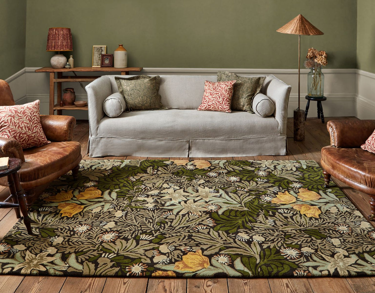 Morris and Co. - Bower Twining Vine Green Rug