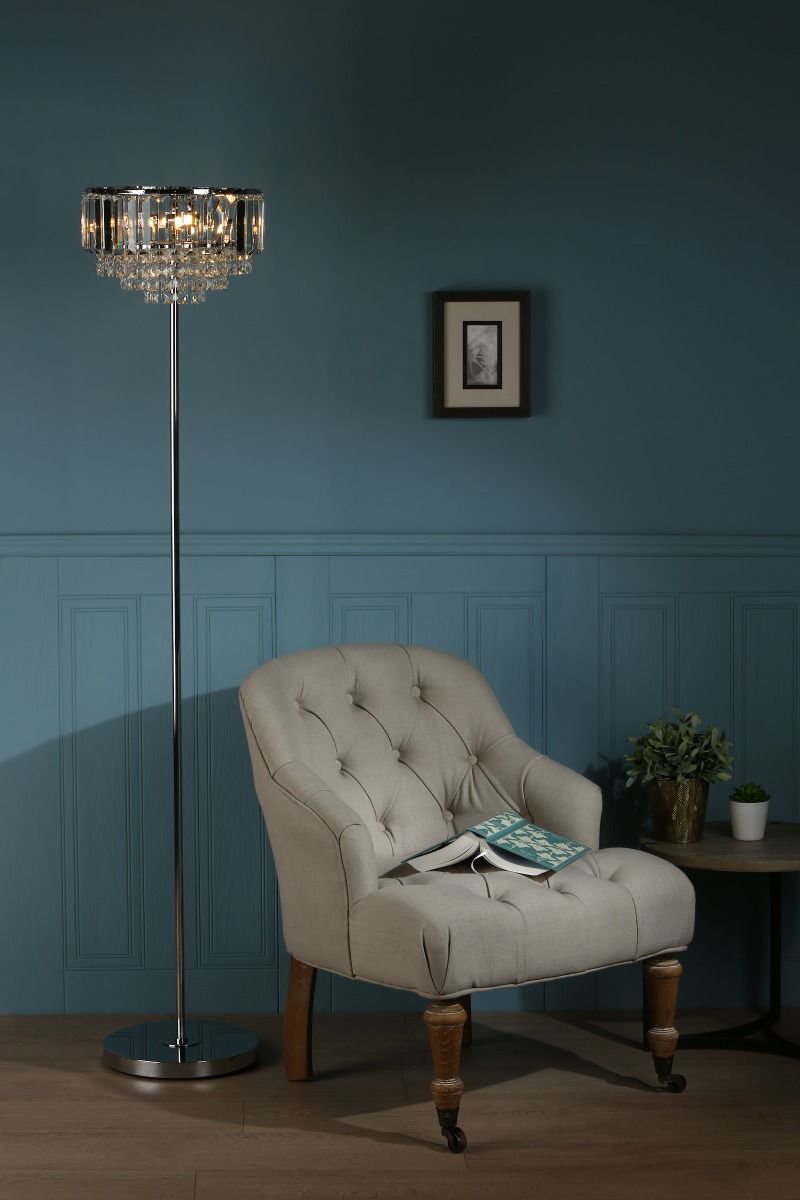 Laura Ashley Vienna Lighting Collection - Polished Chrome Crystal