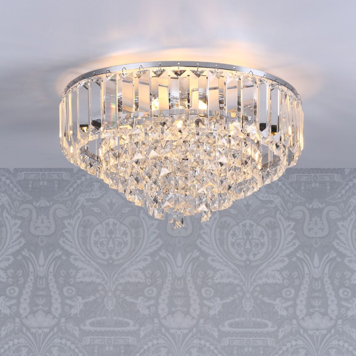 Laura Ashley Vienna Lighting Collection - Polished Chrome Crystal