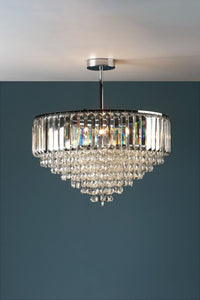Laura Ashley Vienna Lighting Collection - Polished Chrome Crystal
