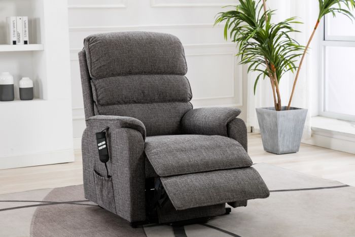 Valencia Riser/Recliner - Lisbon Grey Fabric