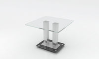 Verve Occasional Tables - Stainless Steel/Clear Glass