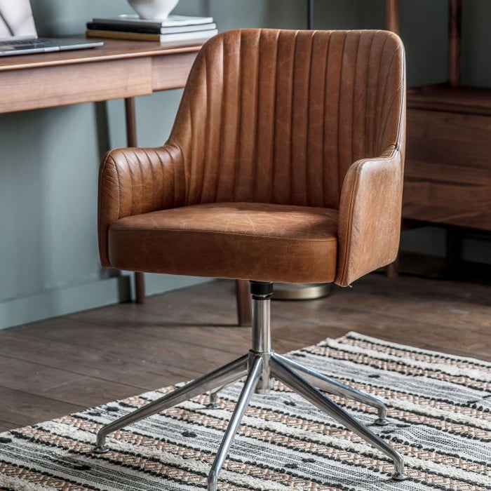 Currie - Leather Swivel Chair