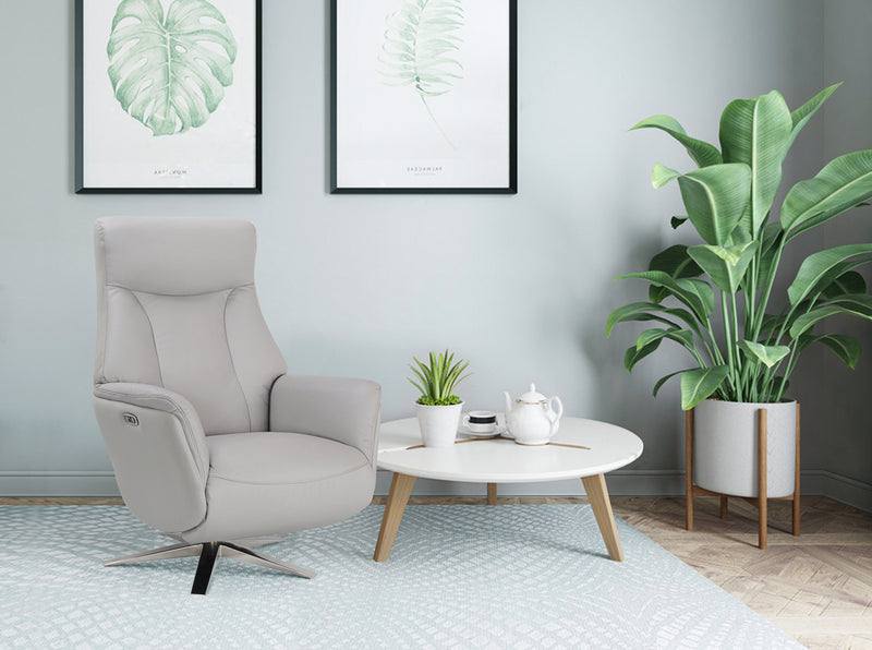 Houston Swivel Recliner & Integrated Footstool