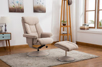 Biarritz Swivel Recliner & Footstool - Lisbon Wheat