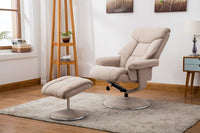 Biarritz Swivel Recliner & Footstool - Lisbon Wheat