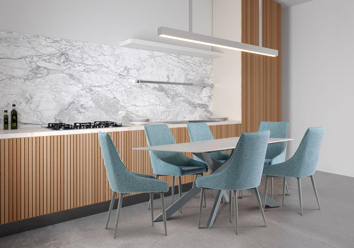 Marcello 11 - 8 Seater  Dining Table - Matt Grey / Grey Leg