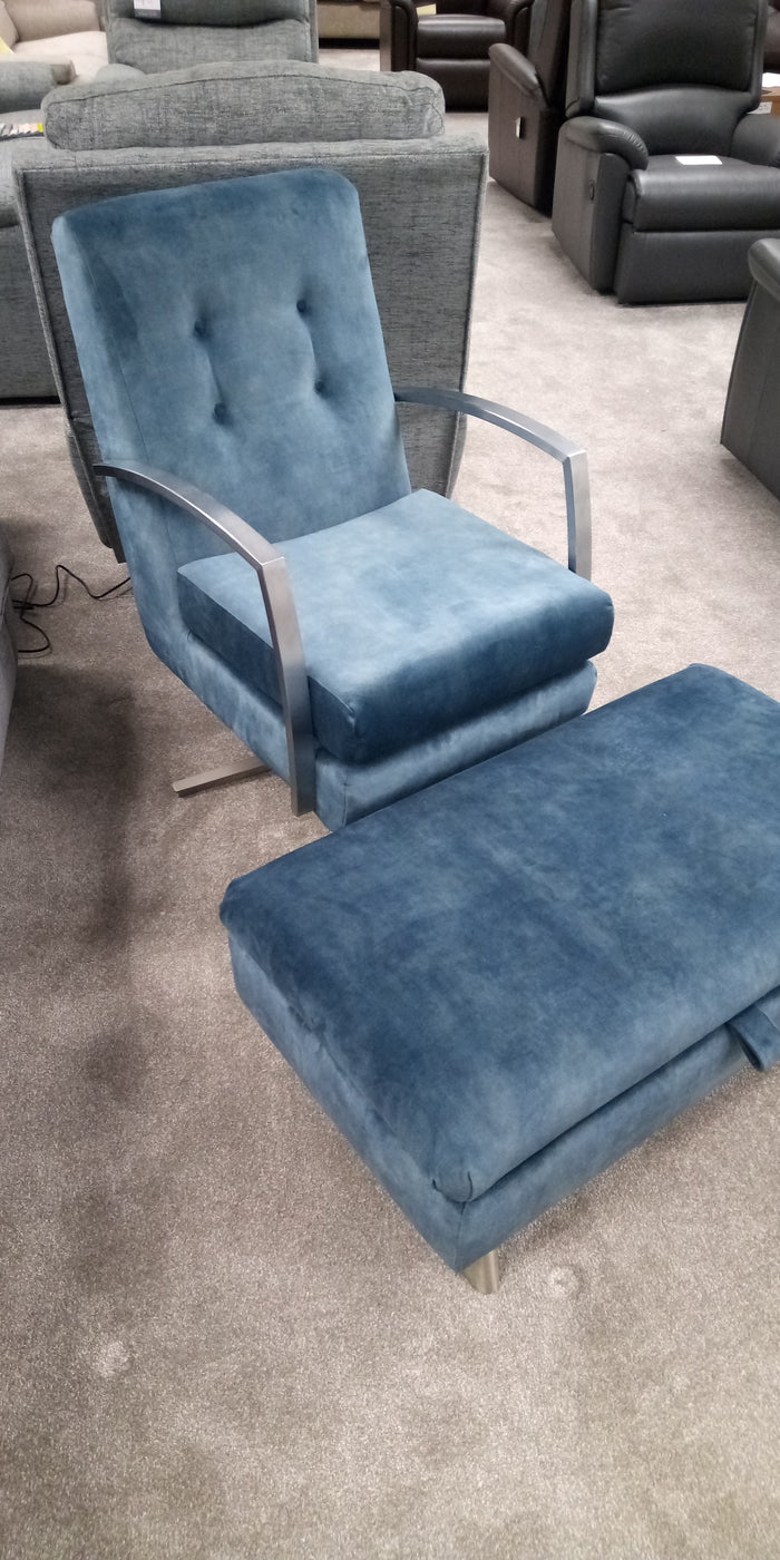 Stockholm Swivel Chair & Ottoman