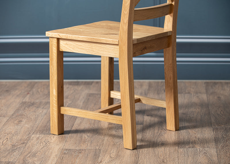 Skye - Dining Cross Back Chair, Wood Seat (DAM535N)