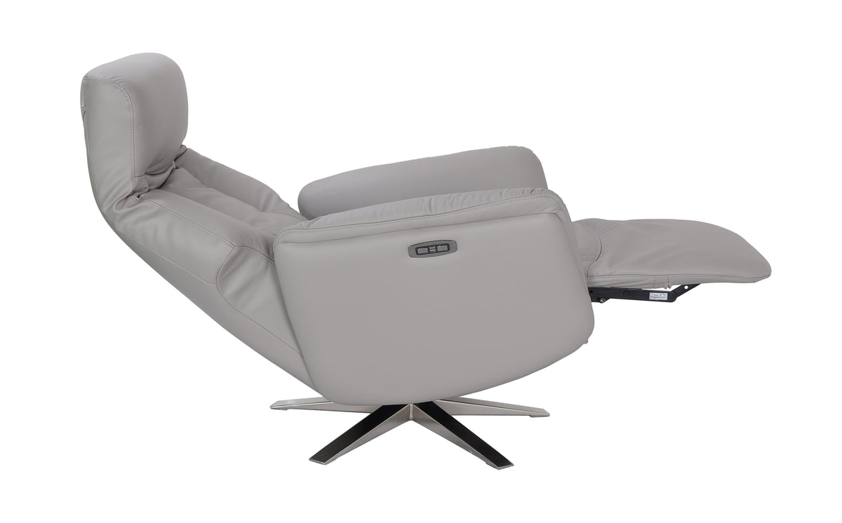 Houston Swivel Recliner & Integrated Footstool