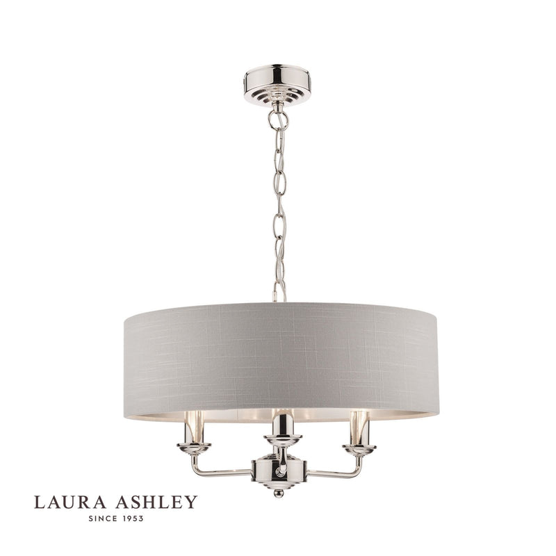 Laura Ashley - Sorrento Lighting Collection - Nickel and Silver