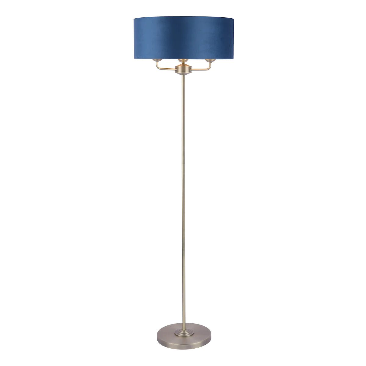 Laura Ashley - Sorrento Lighting Collection - Antique Brass and Blue Velvet