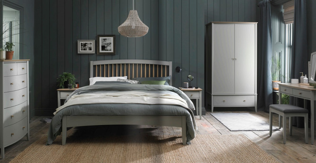 Whitby Scandi Oak & Warm Grey - Bedstead