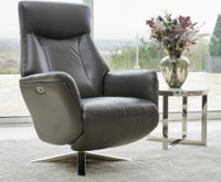 Houston Swivel Recliner & Integrated Footstool