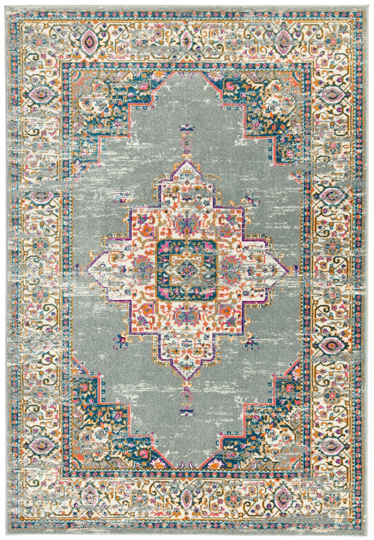 Colt Flatweave Rug - Medallion Grey CL02