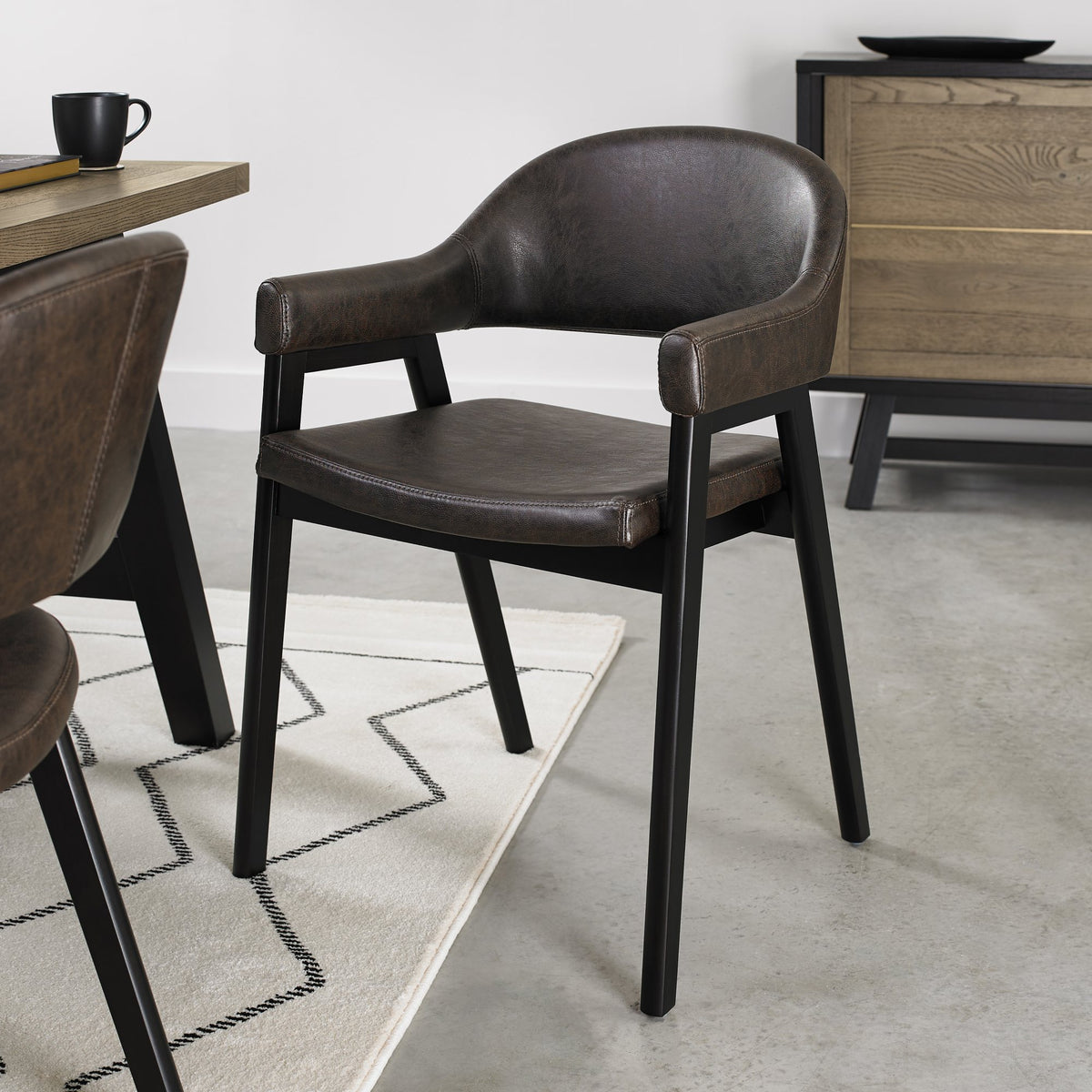 Camden Dining Collection - Weathered Oak and Peppercorn