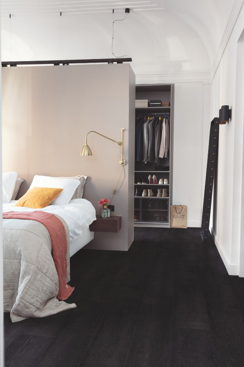 Quickstep Capture Laminate Flooring - Painted Oak Black