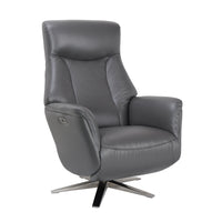 Houston Swivel Recliner & Integrated Footstool