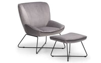 Mila Velvet Chair & Stool