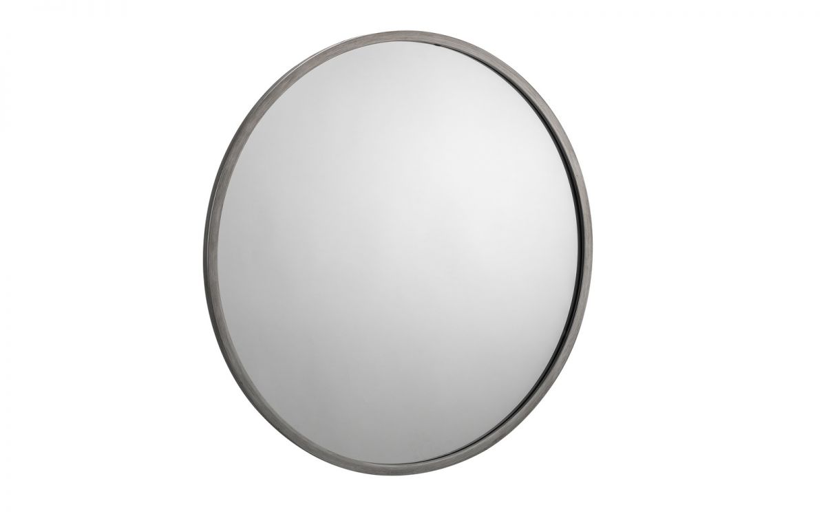 OCTAVE ROUND PEWTER WALL MIRROR