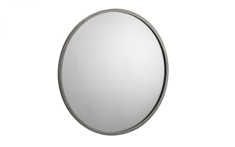 OCTAVE ROUND PEWTER WALL MIRROR